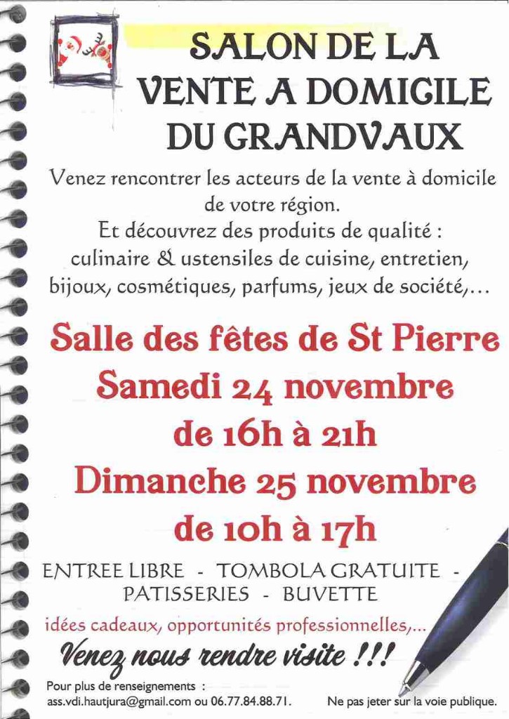 Salon De La Vente A Domicile Du Grandvaux A Saint Pierre 39 Objectifvdi